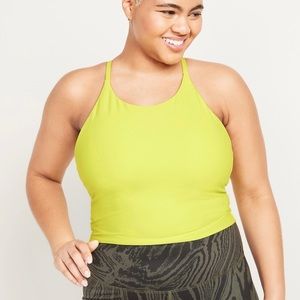 Women’s Neon Lime Powersoft Longline Sports Bra